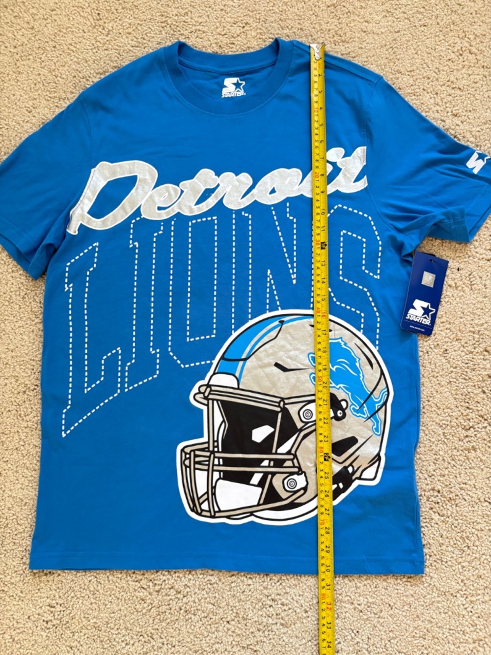 detroit lions mens shirt Blue Size M NWT - Picture 13 of 14
